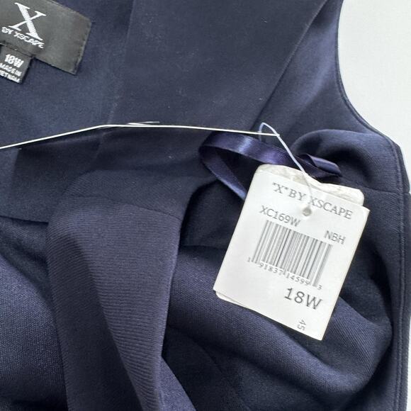 X by Xscape Dress Womens 18W Floral Pleated Maxi Sleeveless Formal XC169W - Picture 6 of 12